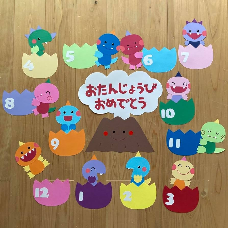 Amazon.co.jp: 壁面 誕生日表 恐竜 おたんじょうび : ホーム